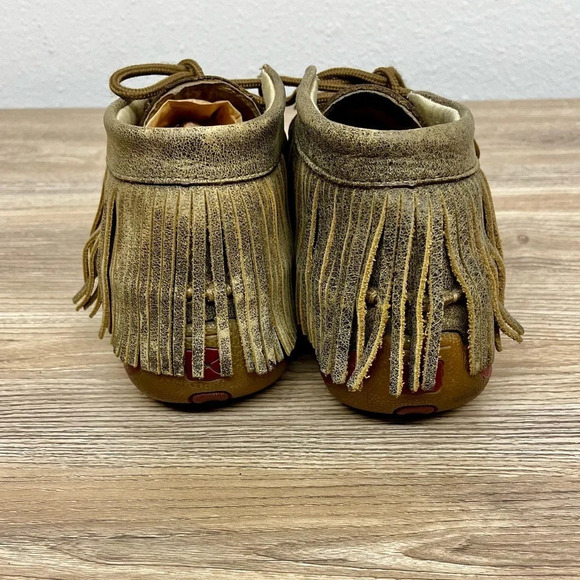 Twisted X Women's Tribal Fringe Driving Moccasins - Size 6.5 Left 7 Right - Picture 3 of 10